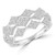 Round Diamond Three-row Cluster Cocktail Ring in White Gold (MD250273)