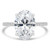 Oval Lab Created Diamond  High Set Hidden Halo Solitaire with Accents Engagement Ring in White Gold (MD250280) Oval Lab Created Diamond  High Set Hidden Halo Solitaire with Accents Engagement Ring in White Gold (MD250280)