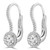 Round Diamond Halo Drop/Dangle Earrings in White Gold (MD250358) Round Diamond Halo Drop/Dangle Earrings in White Gold (MD250358)