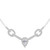 Pear Diamond Heart Station Necklace in White Gold (MD250333) Pear Diamond Heart Station Necklace in White Gold (MD250333)