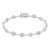 Multi-shaped Lab Created Diamond  4-Stone Shape Tennis Bracelet in White Gold (MD250325)