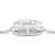 Oval Lab Created Diamond  Bezel Set Solitaire Chain Bracelet in White Gold (MD250328)