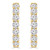 Round Lab Created Diamond  Inside Outside Shared-prong Huggie Earrings in Yellow Gold (MD250306)
