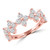 Round Lab Created Diamond  Floral Petal Cocktail Ring in Rose Gold (MD250254) Round Lab Created Diamond  Floral Petal Cocktail Ring in Rose Gold (MD250254)