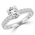 Cushion Diamond Solitaire with Accents Engagement Ring in White Gold (MD190262) Cushion Diamond Solitaire with Accents Engagement Ring in White Gold (MD190262)