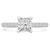 Princess Diamond Shared Prong Solitaire with Accents Engagement Ring in White Gold (MD240421) Princess Diamond Shared Prong Solitaire with Accents Engagement Ring in White Gold (MD240421)