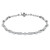 Round Diamond Bar & Bezel Set Link Bracelet in White Gold (MD230234)