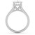 Oval Lab Created Diamond  Cathedral Solitaire Engagement Ring in White Gold (MD250172)