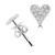 Round Diamond Cluster Heart Stud Earrings in White Gold (MD190311) Round Diamond Cluster Heart Stud Earrings in White Gold (MD190311)