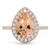 Pear Pink Morganite & Round Diamond Pear Halo Engagement Ring in Rose Gold with Accents (MD220204) Pear Pink Morganite & Round Diamond Pear Halo Engagement Ring in Rose Gold with Accents (MD220204)