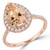 Pear Pink Morganite & Round Diamond Pear Halo Engagement Ring in Rose Gold with Accents (MD220204) Pear Pink Morganite & Round Diamond Pear Halo Engagement Ring in Rose Gold with Accents (MD220204)
