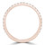 Round Lab Created Diamond  3/4 Way Semi-Eternity Anniversary Wedding Band Ring in Rose Gold (MD250050)
