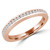 Round Lab Created Diamond  Channel Set Semi-Eternity Anniversary Wedding Band Ring in Rose Gold (MD250049)