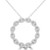 Round Diamond Braided Circle Circle Pendant Necklace in White Gold (MD250335)