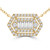 Baguette Diamond Cluster Double Halo Necklace in Yellow Gold (MD190298) Baguette Diamond Cluster Double Halo Necklace in Yellow Gold (MD190298)