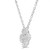 Round Diamond Floral Cluster Clover Necklace in White Gold (MD250352) Round Diamond Floral Cluster Clover Necklace in White Gold (MD250352)