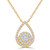 Round Diamond Teardrop Cluster Halo Necklace in Yellow Gold (MD250368) Round Diamond Teardrop Cluster Halo Necklace in Yellow Gold (MD250368)