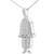 Round Diamond Hamsa Fancy Pendant Necklace in White Gold (MD210051)