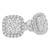 Round Diamond Cushion Halo Cluster Stud Earrings in White Gold (MD190296)