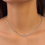 Round Lab Created Diamond  Paperclip & Half Tennis Necklace in White Gold (MD250311)