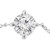 Round Lab Created Diamond  Solitaire Compass Prong Chain Bracelet in White Gold   (MD250318)