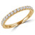 Round Lab Created Diamond  Semi-Eternity Anniversary Wedding Band Ring in Yellow Gold (MD250073)