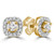 Round Diamond Halo Stud Earrings in Yellow Gold (MD210248) Round Diamond Halo Stud Earrings in Yellow Gold (MD210248)