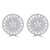 Round Diamond 6-Prong Double Floral Halo Stud Earrings in White Gold (MD230170)
