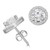 Round Lab Created Diamond  4-Prong Halo Stud Earrings in White Gold (MD230252) Round Lab Created Diamond  4-Prong Halo Stud Earrings in White Gold (MD230252)