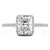 Radiant Diamond Claw Prongs Radiant Halo Engagement Ring in White Gold (MD220373)