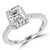 Radiant Diamond Claw Prongs Radiant Halo Engagement Ring in White Gold (MD220373)