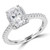 Cushion Diamond Claw Prongs Radiant Halo Engagement Ring in White Gold (MD220375)