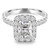 Radiant Diamond Cathedral Emerald Halo Engagement Ring in White Gold with Accents (MD220109) Radiant Diamond Cathedral Emerald Halo Engagement Ring in White Gold with Accents (MD220109)