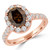 Oval Champagne Diamond Halo Engagement Ring in Rose Gold (MD170443) Oval Champagne Diamond Halo Engagement Ring in Rose Gold (MD170443)