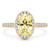 Oval Fancy Yellow Diamond Rollover Halo Engagement Ring in Yellow Gold with Accents (MD230004)