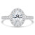 Oval Diamond Open Bridge Cathedral Three-Stone Halo Engagement Ring in White Gold with Accents (MD230072)