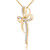 Round Diamond Cross Symbolic Pendant Necklace in Yellow Gold (MD230319) Round Diamond Cross Symbolic Pendant Necklace in Yellow Gold (MD230319)