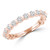 Round Lab Created Diamond  3/4 Way Shared Prong Semi-Eternity Anniversary Wedding Band Ring in Rose Gold (MD250058)