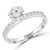 Round Diamond 6-Prong Solitaire with Accents Engagement Ring in White Gold With Channel Set Accents (MD220087) Round Diamond 6-Prong Solitaire with Accents Engagement Ring in White Gold With Channel Set Accents (MD220087)