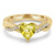 Heart Vivid Yellow Diamond Twisted Solitaire with Accents Engagement Ring in Yellow Gold (MD230013) Heart Vivid Yellow Diamond Twisted Solitaire with Accents Engagement Ring in Yellow Gold (MD230013)