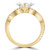Heart Diamond Twisted 3-Prong Solitaire with Accents Engagement Ring in Yellow Gold (MD230106) Heart Diamond Twisted 3-Prong Solitaire with Accents Engagement Ring in Yellow Gold (MD230106)