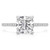 Cushion Diamond Solitaire with Accents Engagement Ring in White Gold (MD230044) Cushion Diamond Solitaire with Accents Engagement Ring in White Gold (MD230044)