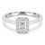Radiant Diamond Radiant Halo Engagement Ring in White Gold (MD230238)