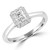 Radiant Diamond Radiant Halo Engagement Ring in White Gold (MD230238)