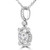Round Diamond Halo Pendant Necklace in White Gold (MD190520)