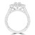 Cushion Diamond Vintage Floral Halo Engagement Ring in White Gold with Accents (MD230126)