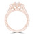Emerald Lab Created Diamond  Vintage Two-row Floral Halo Engagement Ring in Rose Gold (MD250010)