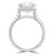 Round Lab Created Diamond  Hidden Halo Open Bridge Solitaire with Accents Engagement Ring in White Gold (MD250286)