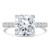 Cushion Lab Created Diamond  Cathedral Hidden Halo Solitaire with Accents Engagement Ring in White Gold (MD250192) Cushion Lab Created Diamond  Cathedral Hidden Halo Solitaire with Accents Engagement Ring in White Gold (MD250192)