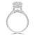 Cushion Lab Created Diamond  Cathedral Hidden Halo Solitaire with Accents Engagement Ring in White Gold (MD250192) Cushion Lab Created Diamond  Cathedral Hidden Halo Solitaire with Accents Engagement Ring in White Gold (MD250192)